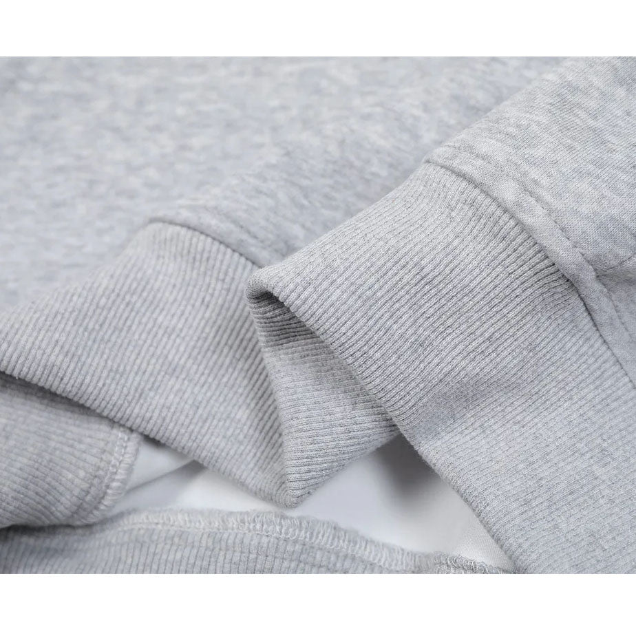 Cartoon-Dachshund-Hoodie-embroidery-cute-cozy-gray-three-dog