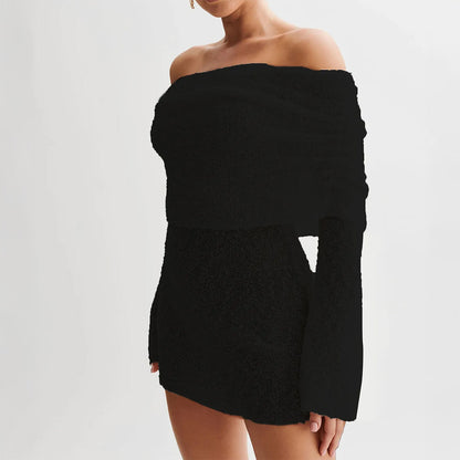 Knitted Off-Shoulder Dress