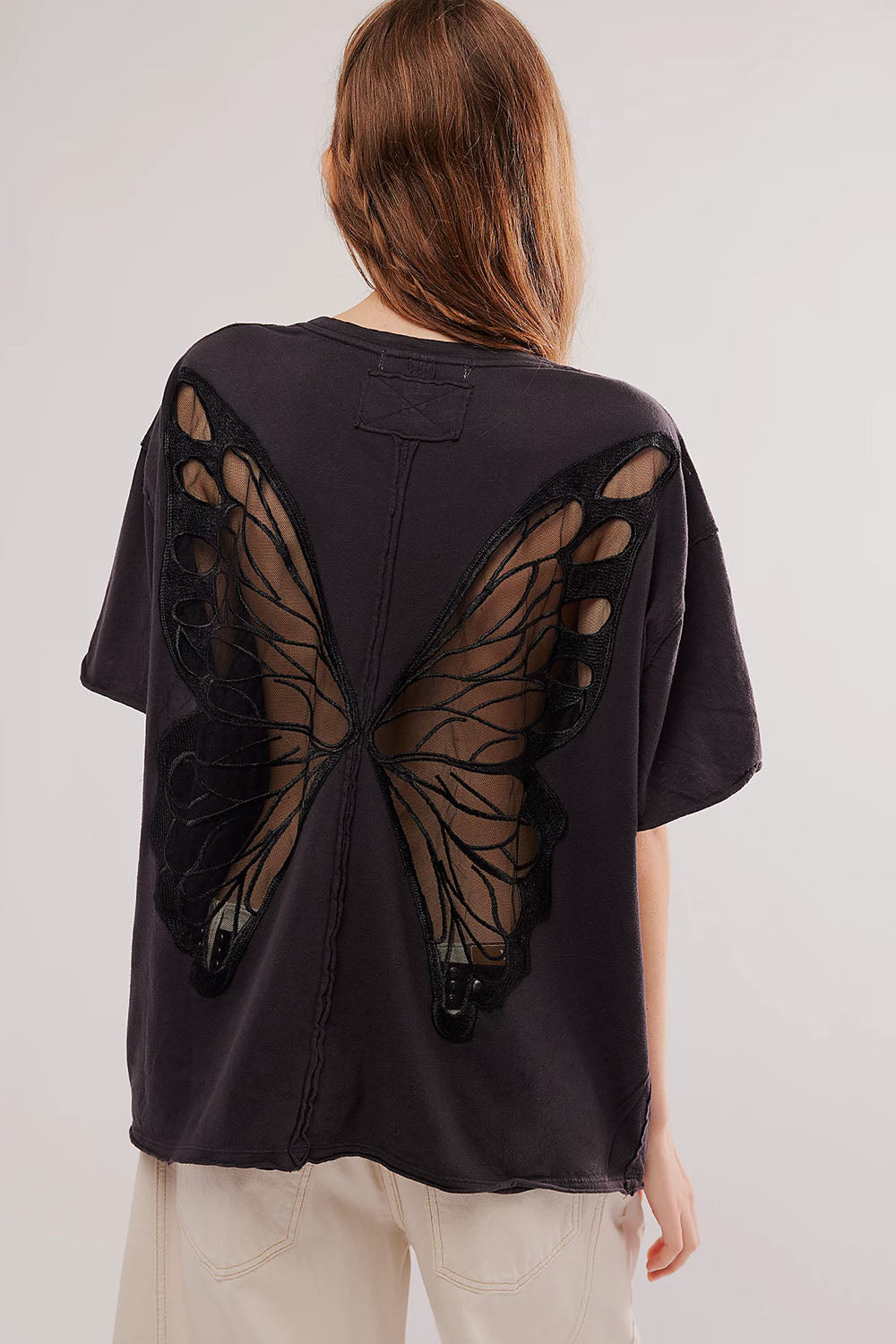 butterfly shirt-backless tee-butterfly tshirt-one