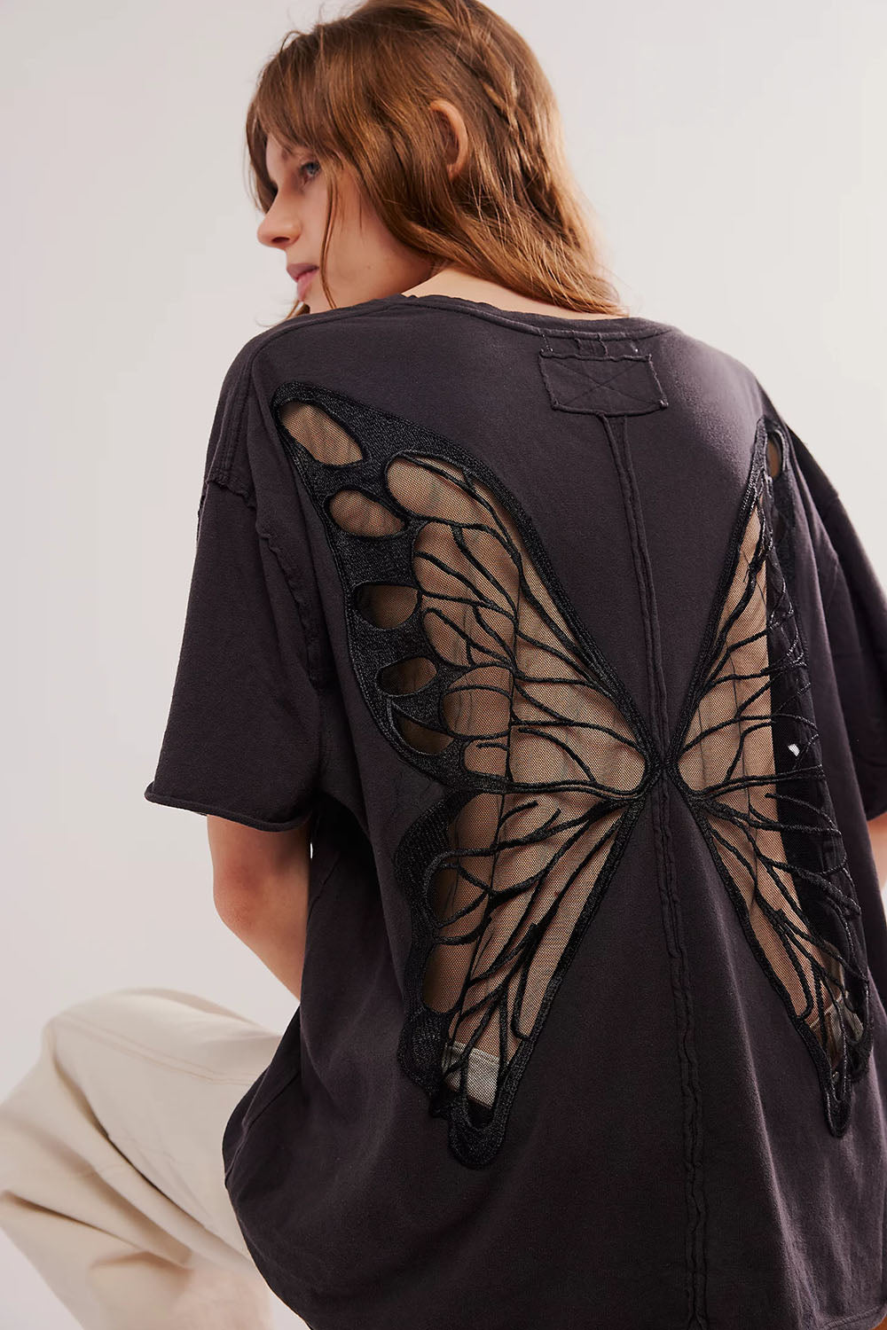 butterfly shirt-backless tee-butterfly tshirt-two