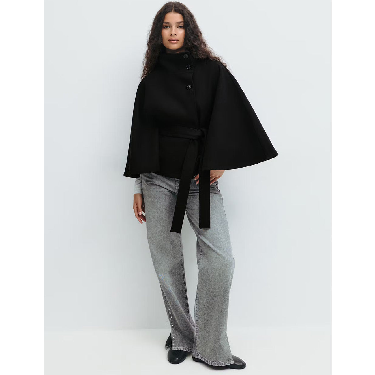 eterna-cape-jacket-high-neck-batwing-sleeve-black-main-one