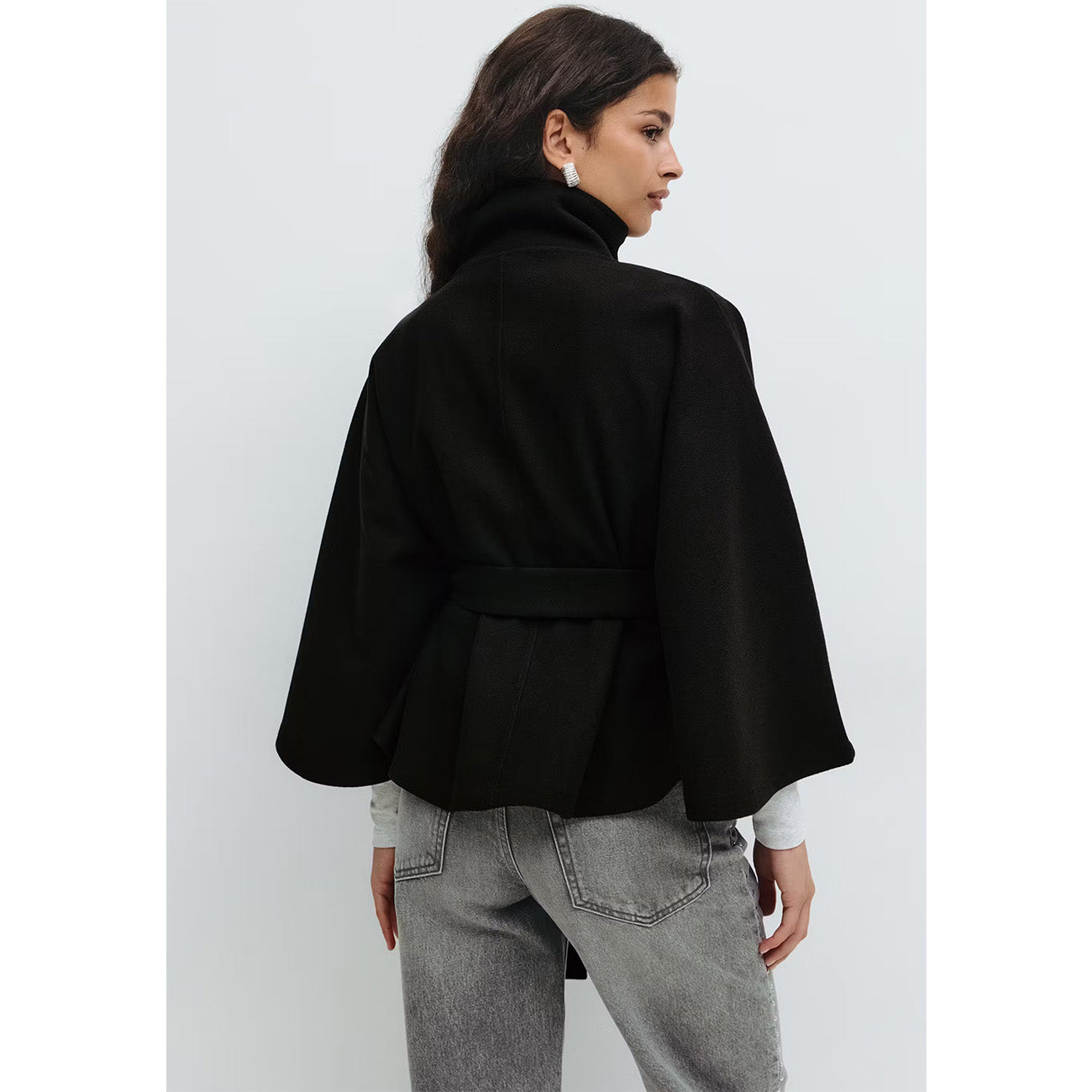 eterna-cape-jacket-high-neck-batwing-sleeve-black-main-two