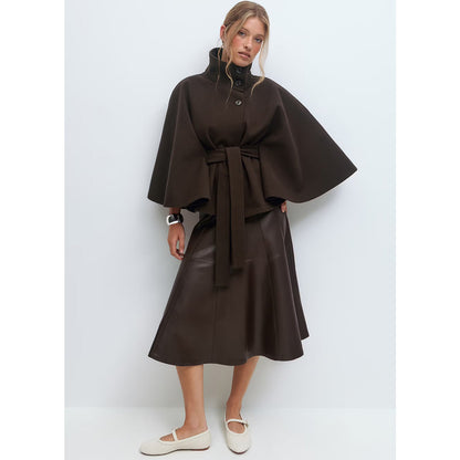 eterna-cape-jacket-high-neck-batwing-sleeve-brown-main-three