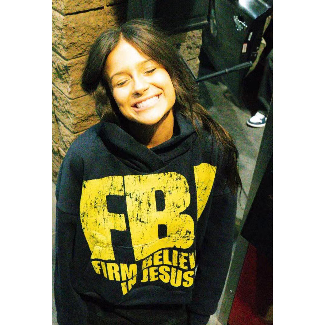 firm believer jesus-hoodie-jesus-god hoodie-oversized hoodie-fbi-girl-smile-black